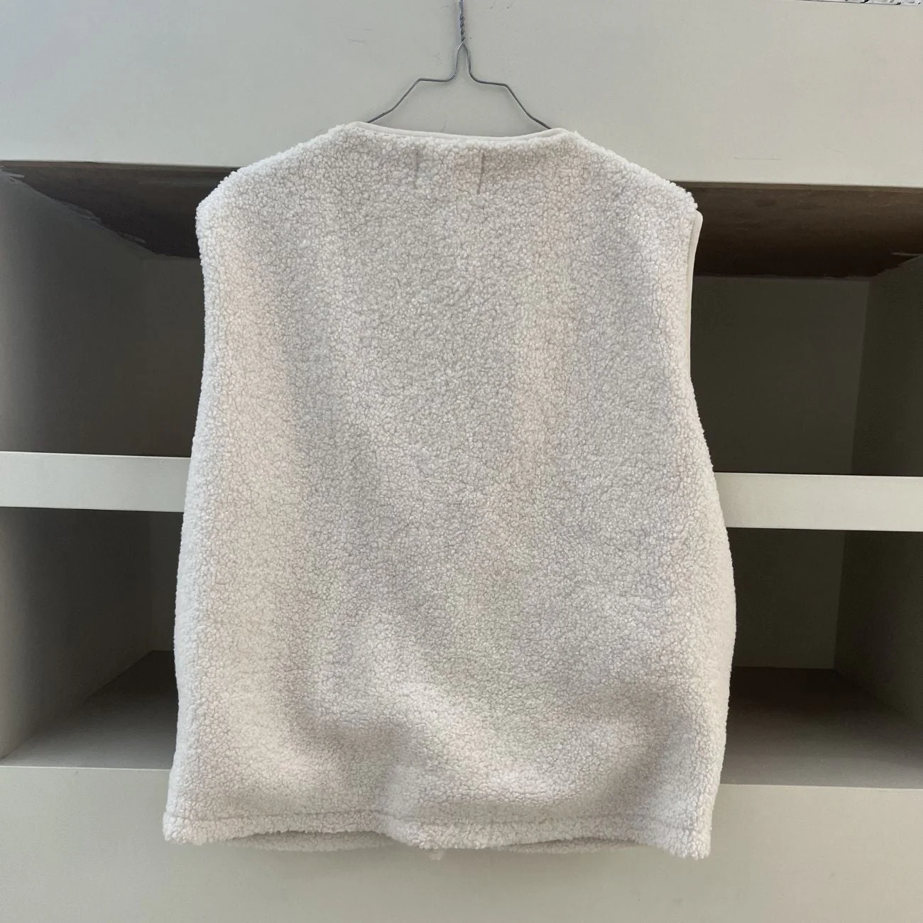 Veste Sherpa sans manches Beige - M (Seconde main) - Image 3